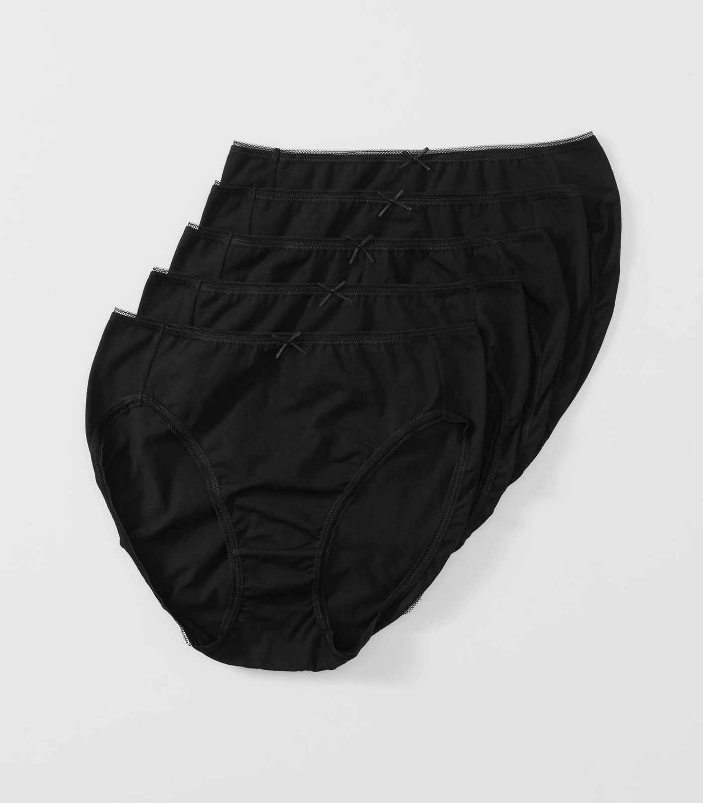 5 Pack High Cut Briefs - Black