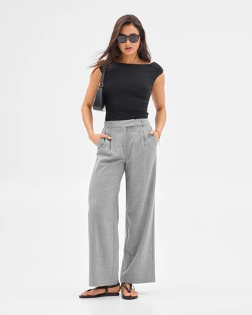 Tailored Straight Leg Pants - Lily Loves