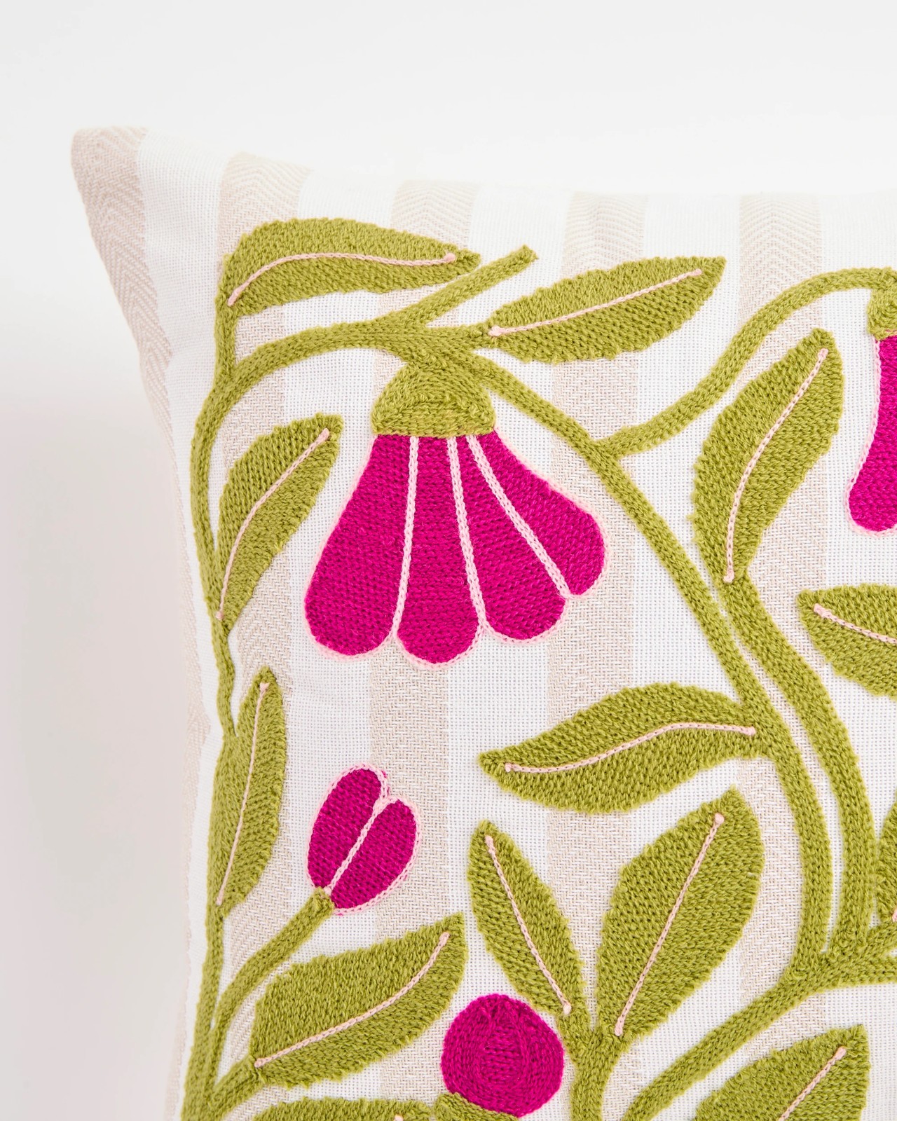 Anabelle Emvroidered Cushion - Wild Rose 2 of 2