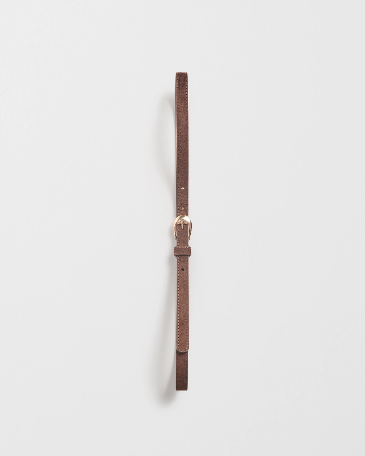2 Pack Faux Suede Slim Belts - Chocolate Hazelnut 4 of 5