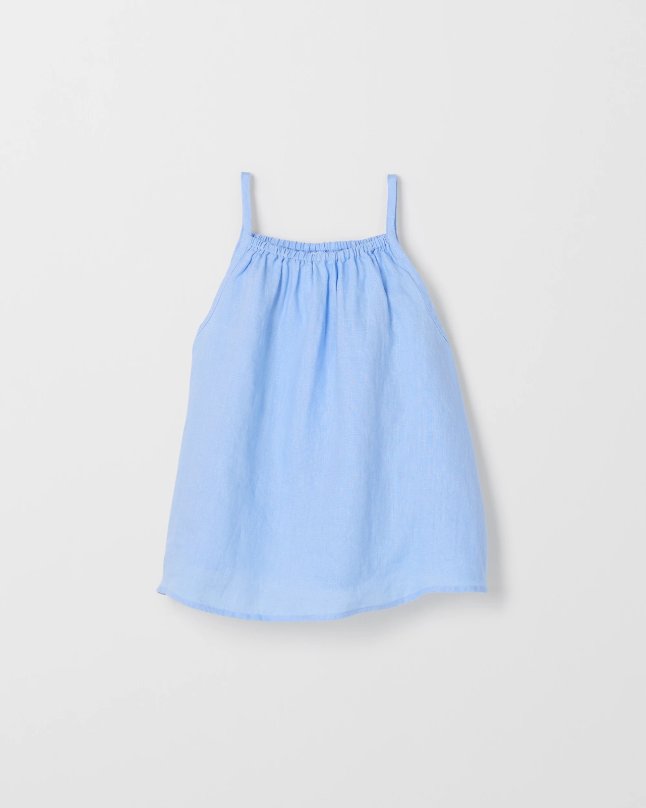 European Linen Scallop Hem Cami - Blue 5 of 6