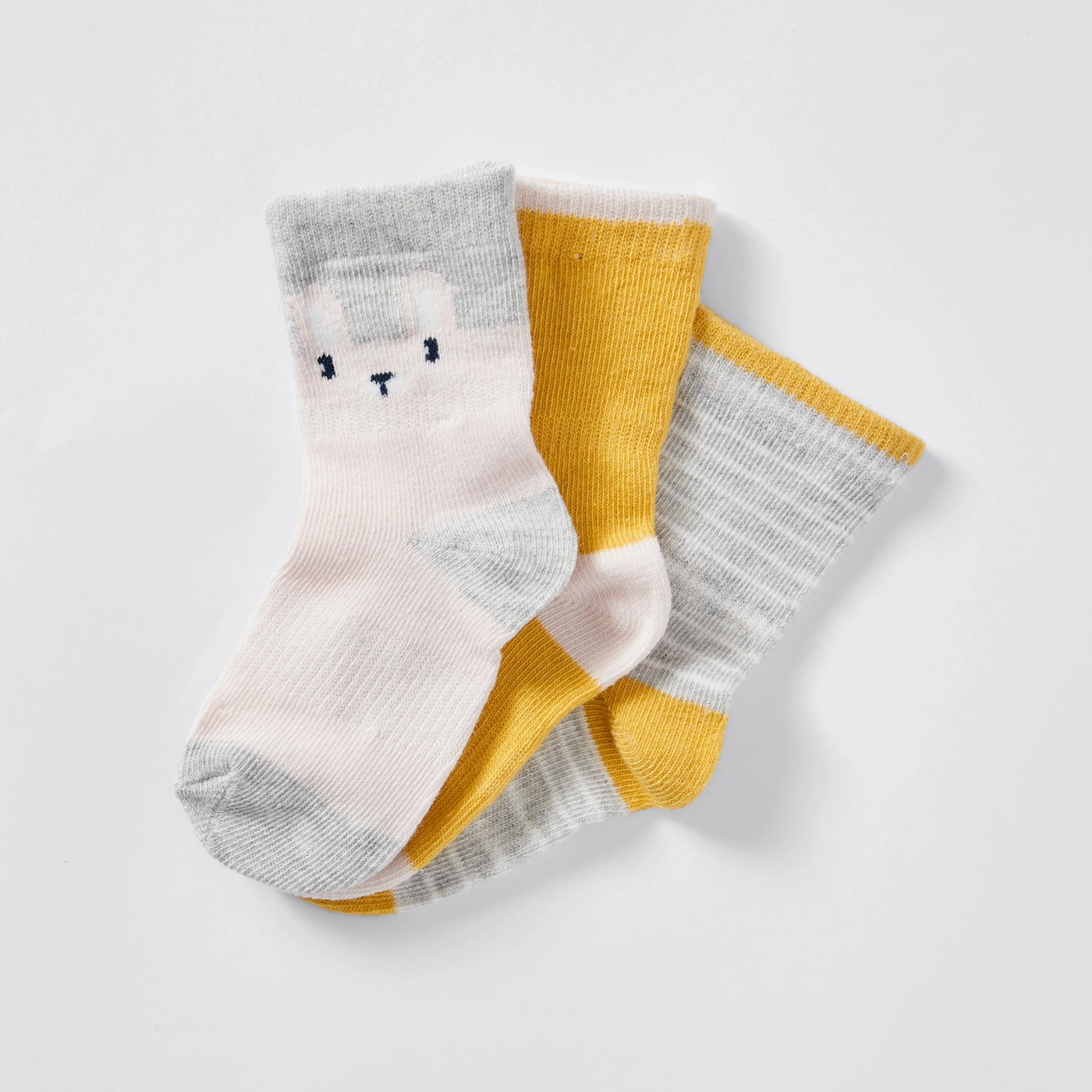 Organic Cotton 3 Pack Baby Bunny Socks  3 of 3