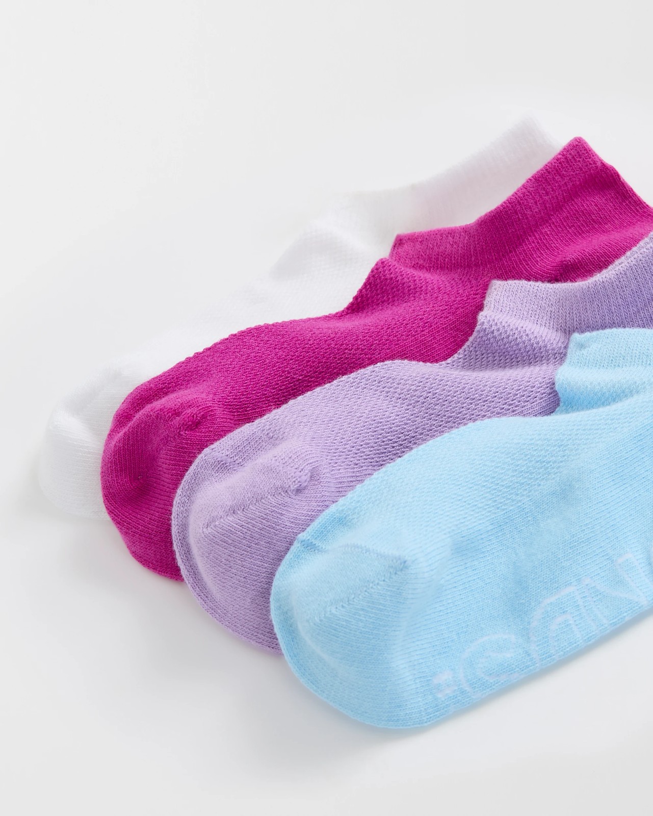 Women's Logo Lightweight No Show Socks 4 Pack - Bonds - Blue/Purple/Pink/White 2 of 3