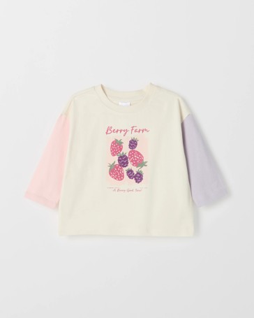 Baby Organic Cotton Long Sleeve Print T-Shirt