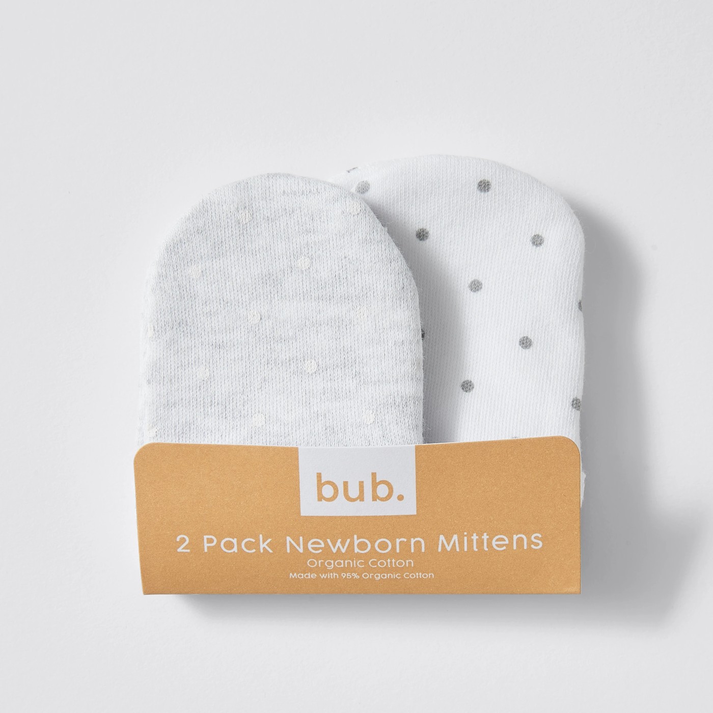 bub. Organic Cotton Newborn Mittens 2 Pack 5 of 5