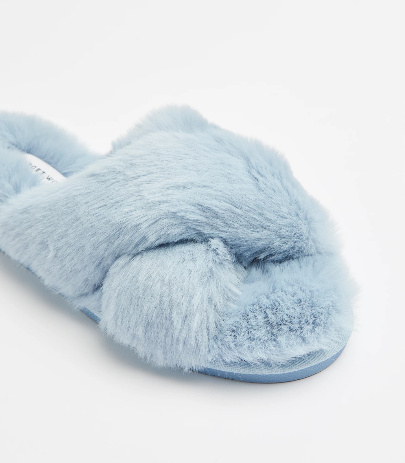 Light blue fuzzy on sale slippers