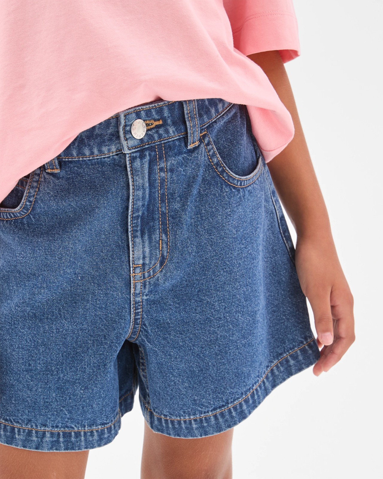 Denim Shorts - Mid Wash 4 of 6