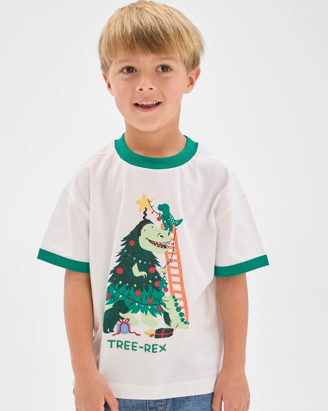 Australian Cotton Oversized Christmas T-Shirt - White 2 of 6