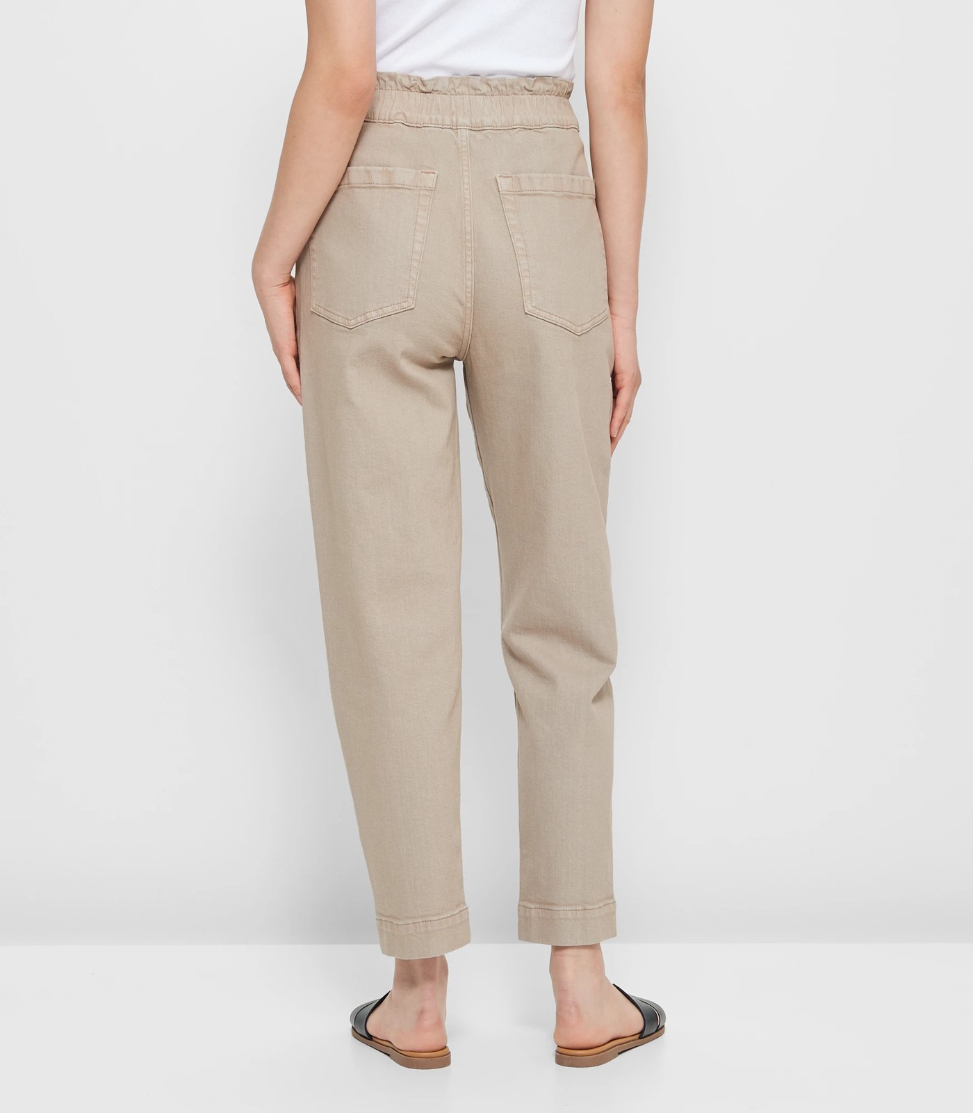 Super High Rise Ankle Length Paperbag Denim Jeans 4 of 5