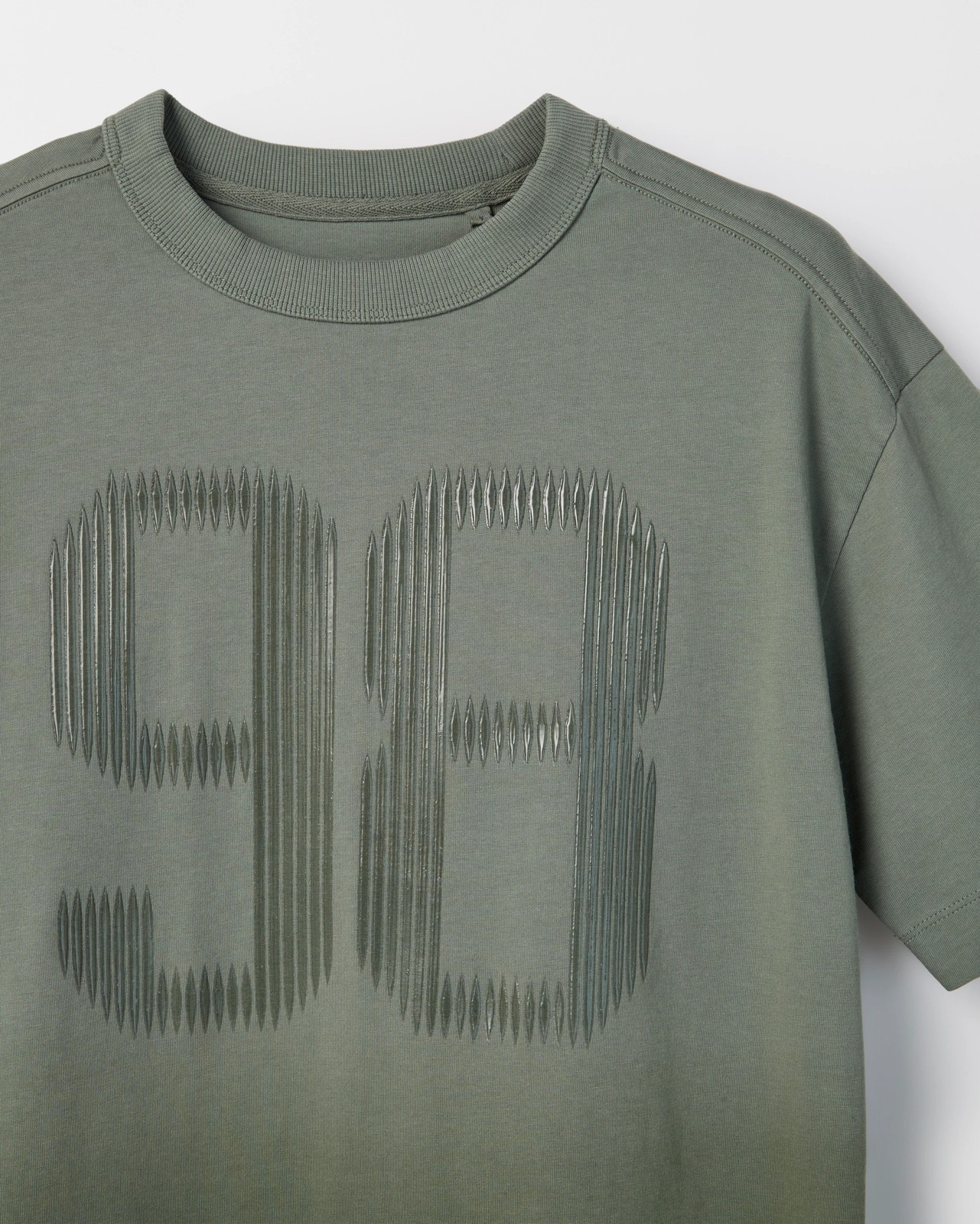 Australian Cotton Oversized Dyed Graphic T-Shirt - Green 6 of 6
