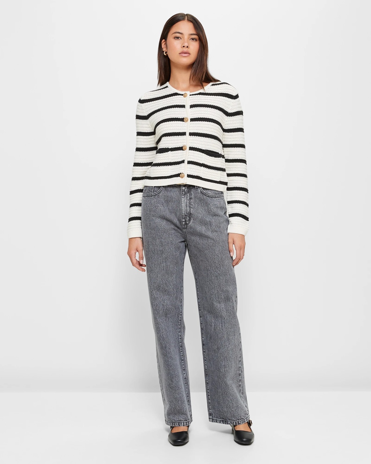 Crew Button Front Knit Cardigan - Lily Loves 2 of 5