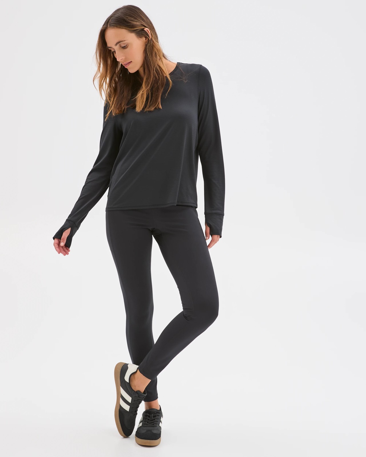 Fleece Lined Full Length Tights - Black 2 of 5