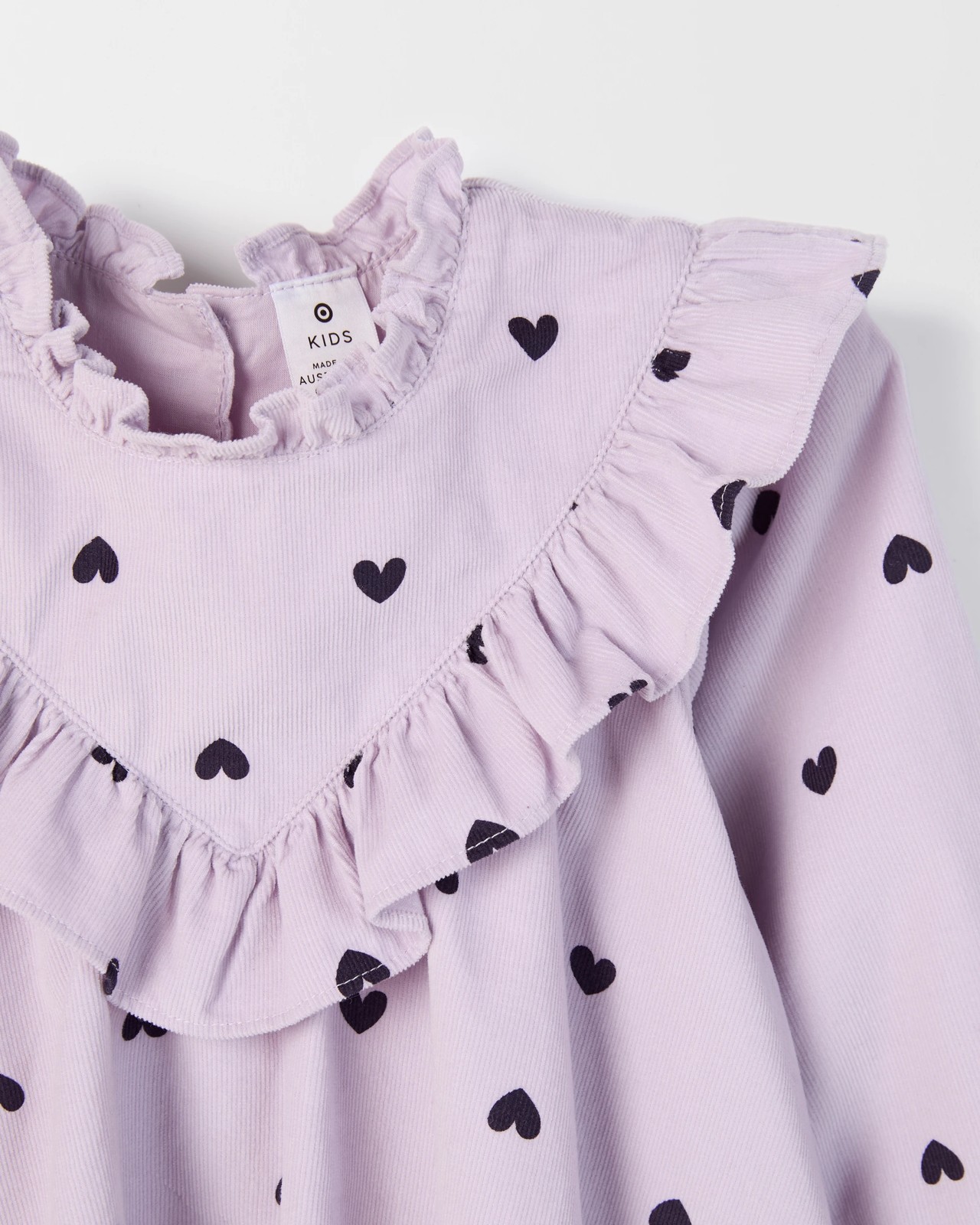  Australian Cotton Long Sleeve Woven Heart Cord Frill Blouse 2 of 5