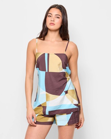 Printed Strappy Tunic Top - Lily Loves