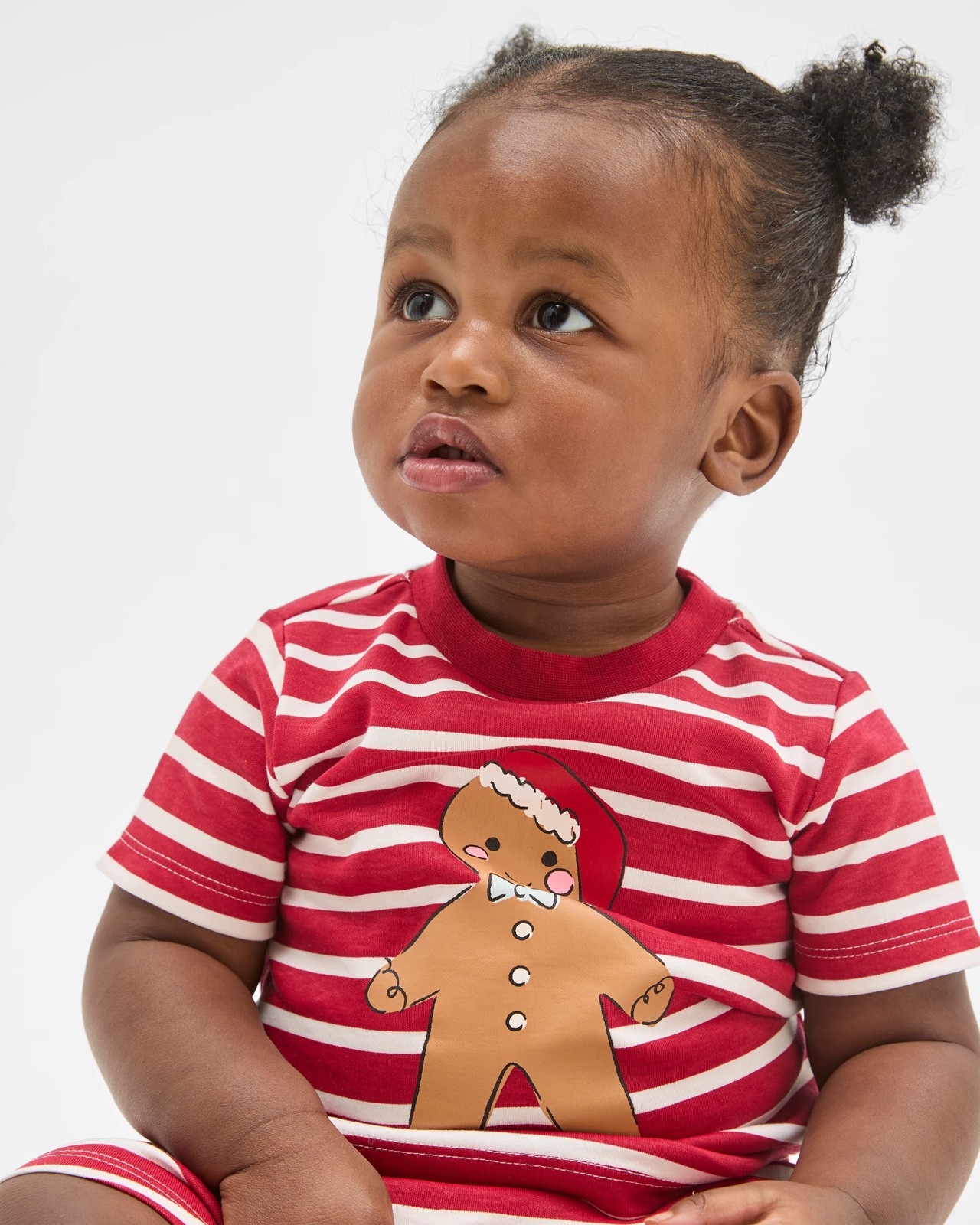 Christmas Interlock Pyjama Set - Red/White Gingerbread 2 of 5