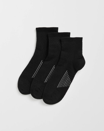 Maxx Australian Cotton Blend 3 Pack Performance Quarter Crew Socks