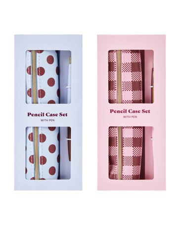 Anko Pencil Case Set with Pen - Assorted