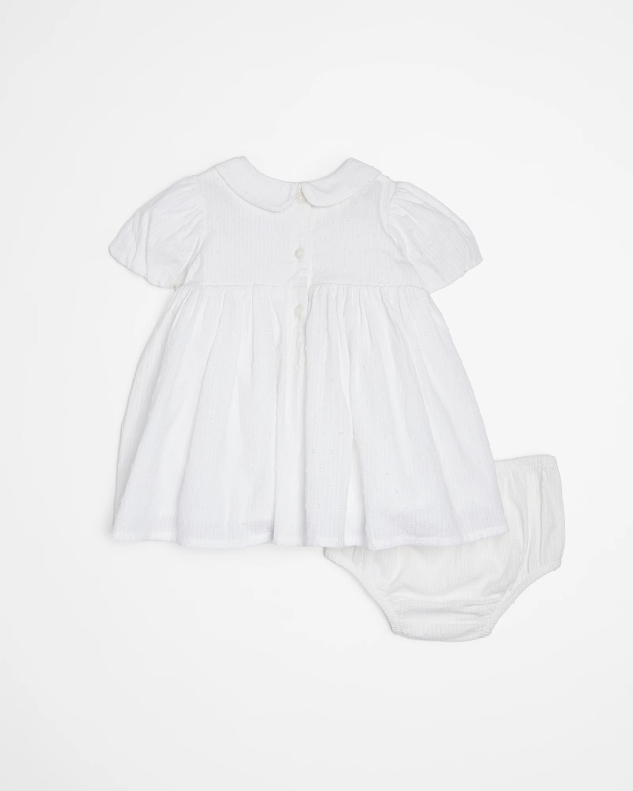 Baby girl white cotton on sale dress