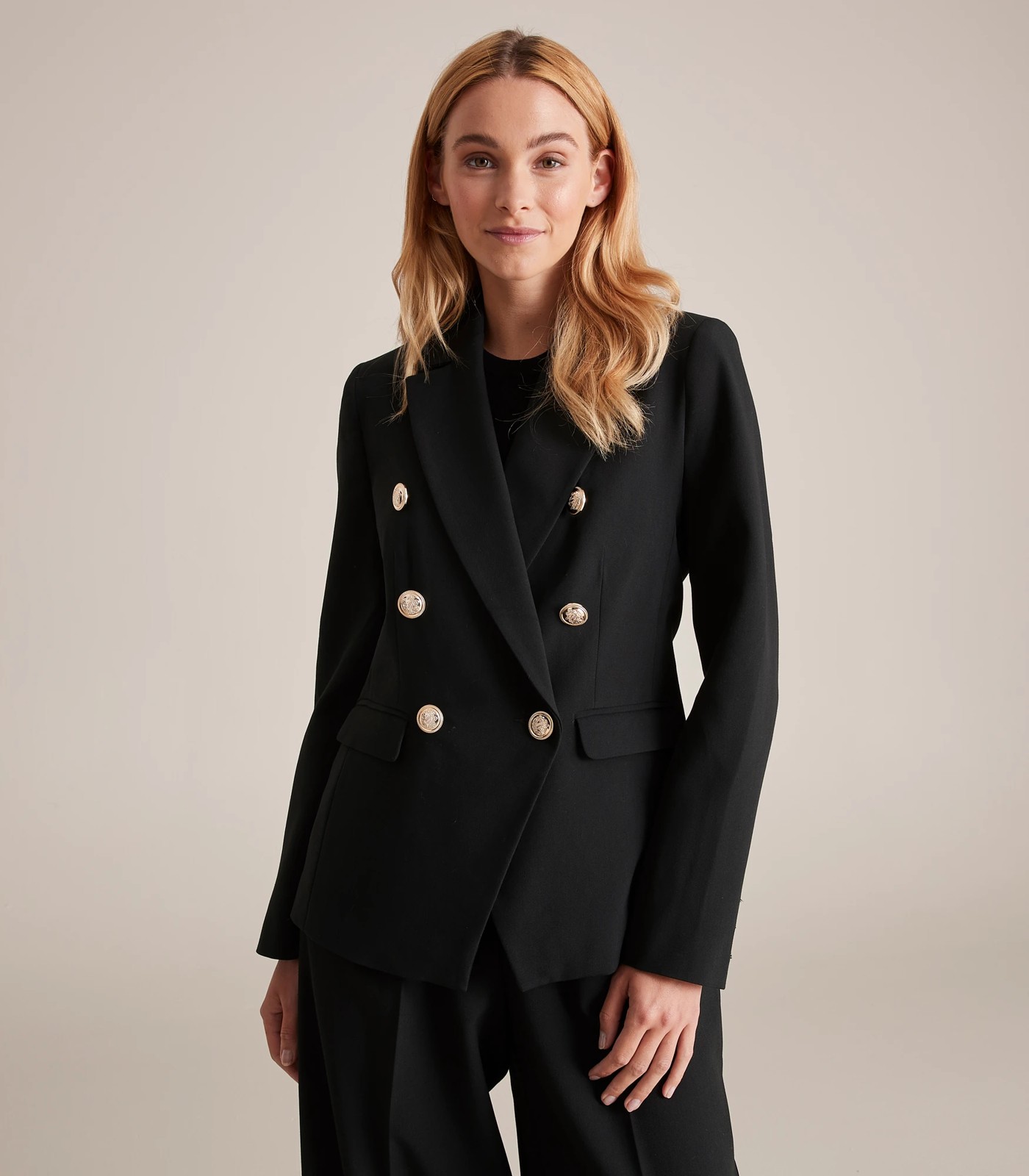 Black military blazer womens best sale