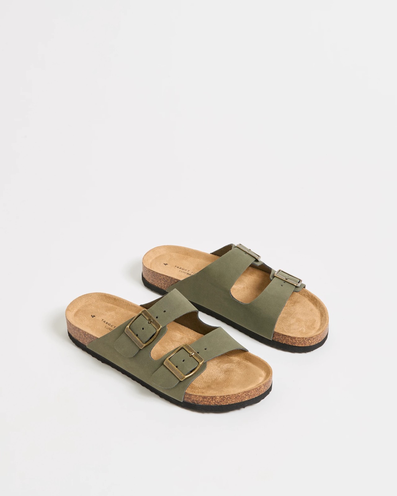 Moulded Cork Sandals - Khaki PU 2 of 3