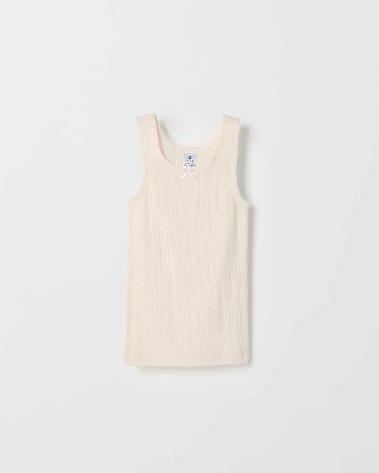 Maxx Australian Cotton 2 Pack Girls Thermal Pointelle Vest 3 of 4