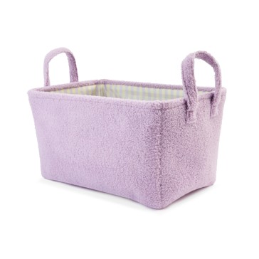 Boucle Basket with Stripe Liner, Purple - Anko