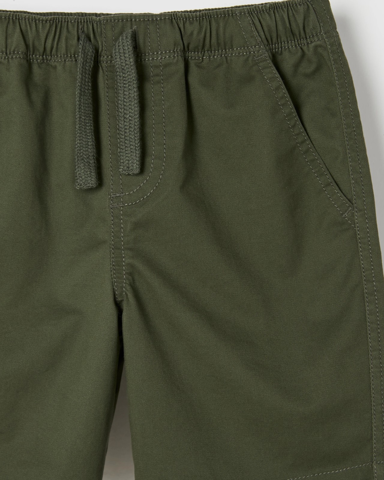 Pull On Woven Shorts - Khaki 5 of 6
