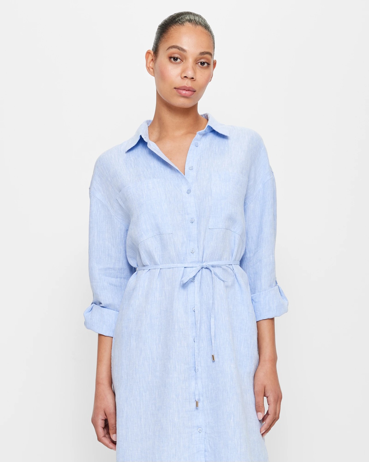 European Linen Midi Shirt Dress | Target Australia