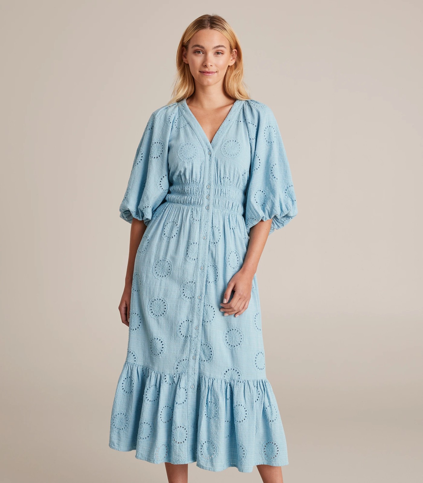 Preview Broderie Midi Dress | Target Australia