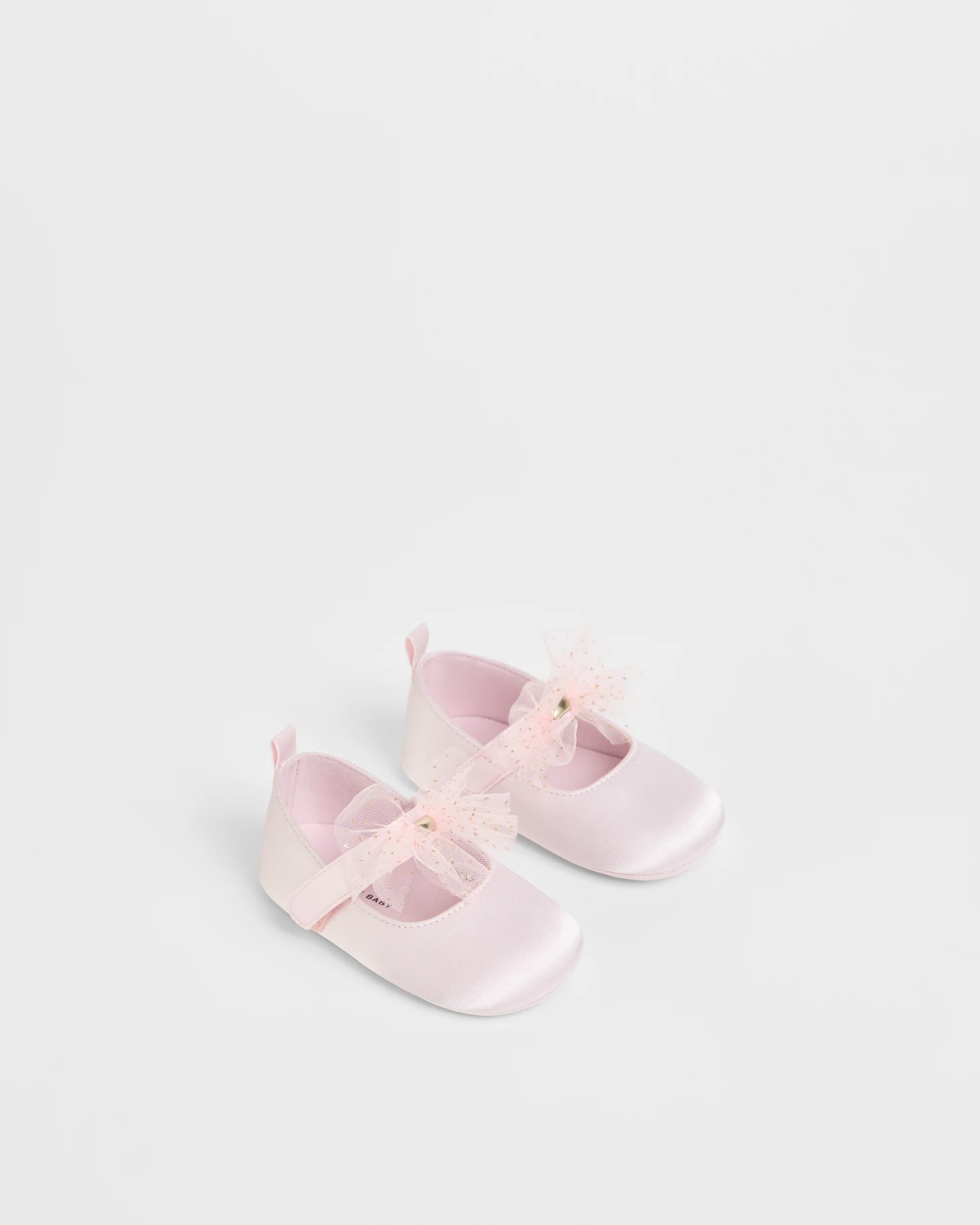 Baby Pre-Walker Satin Bow Pumps 2 of 3