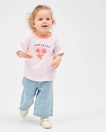 Baby Organic Cotton Placement Print Oversized T-Shirt
