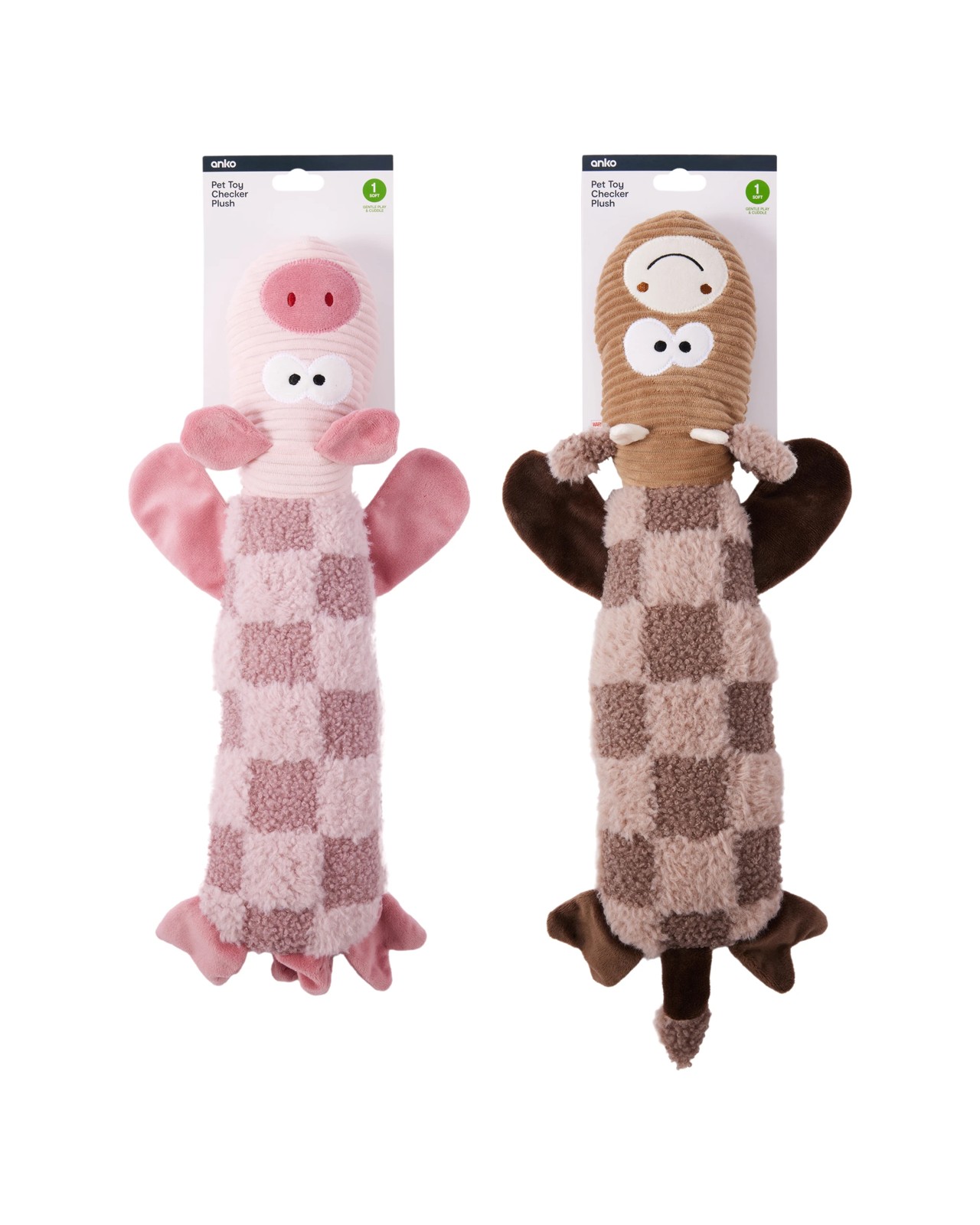 Pet Toy Checker Plush  - Assorted - Anko 3 of 3