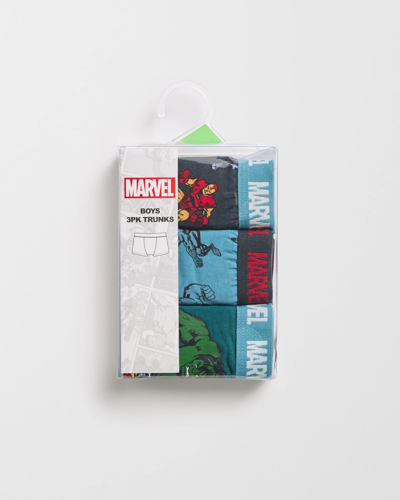 Marvel Australian Cotton 3 Pack Younger Boys Trunks 2 of 2