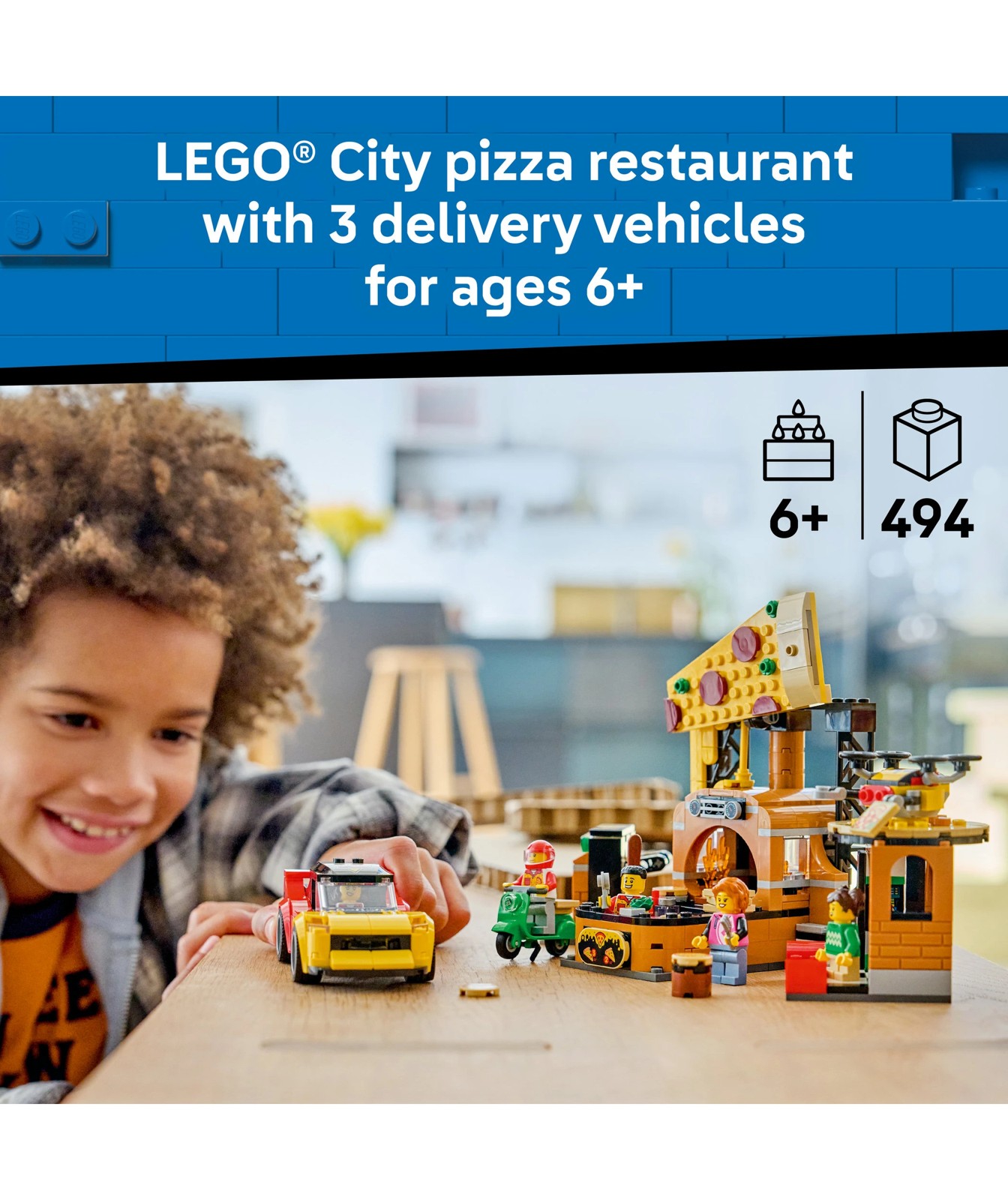 LEGO® City Pizza Delivery Experience with Vehicles 60496 2 of 6