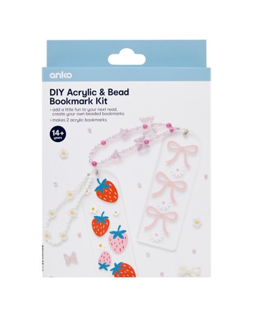 Anko DIY Acrylic and Bead Bookmark Kit