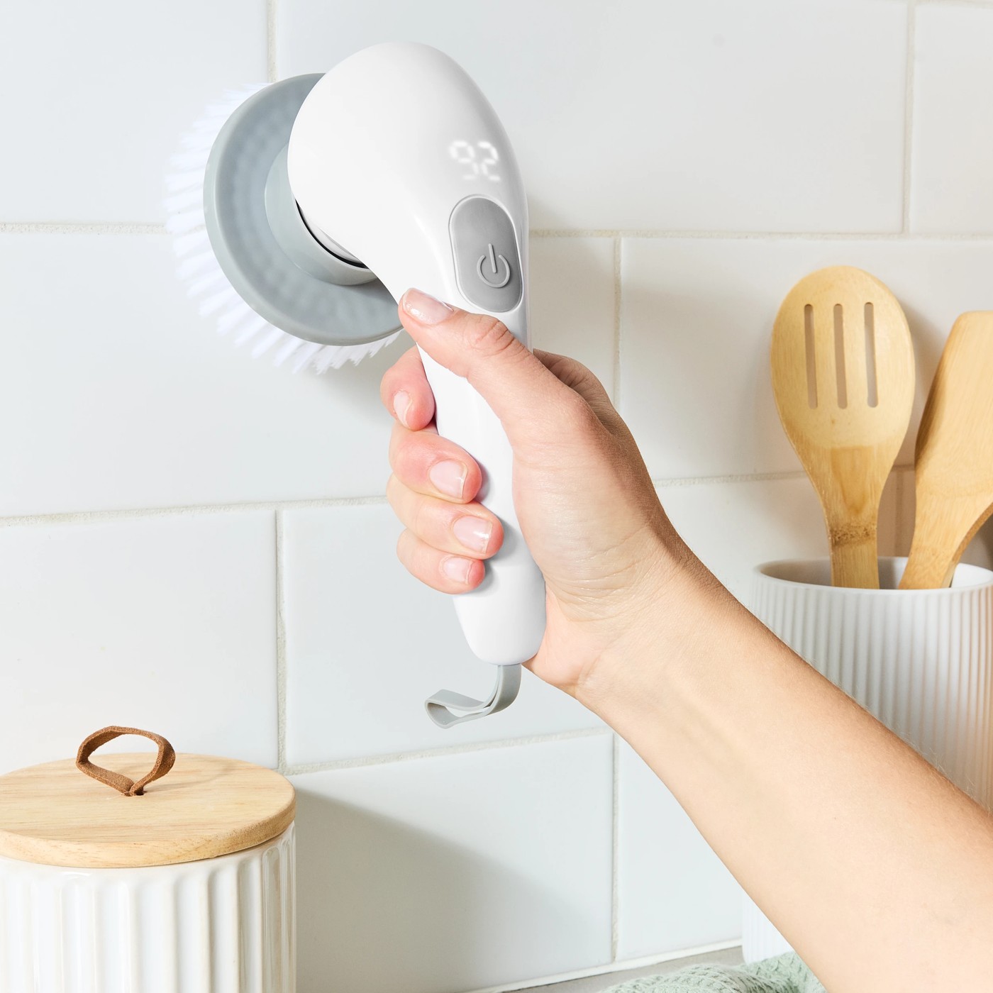 Anko Multipurpose Scrubber - White and Grey 2 of 6