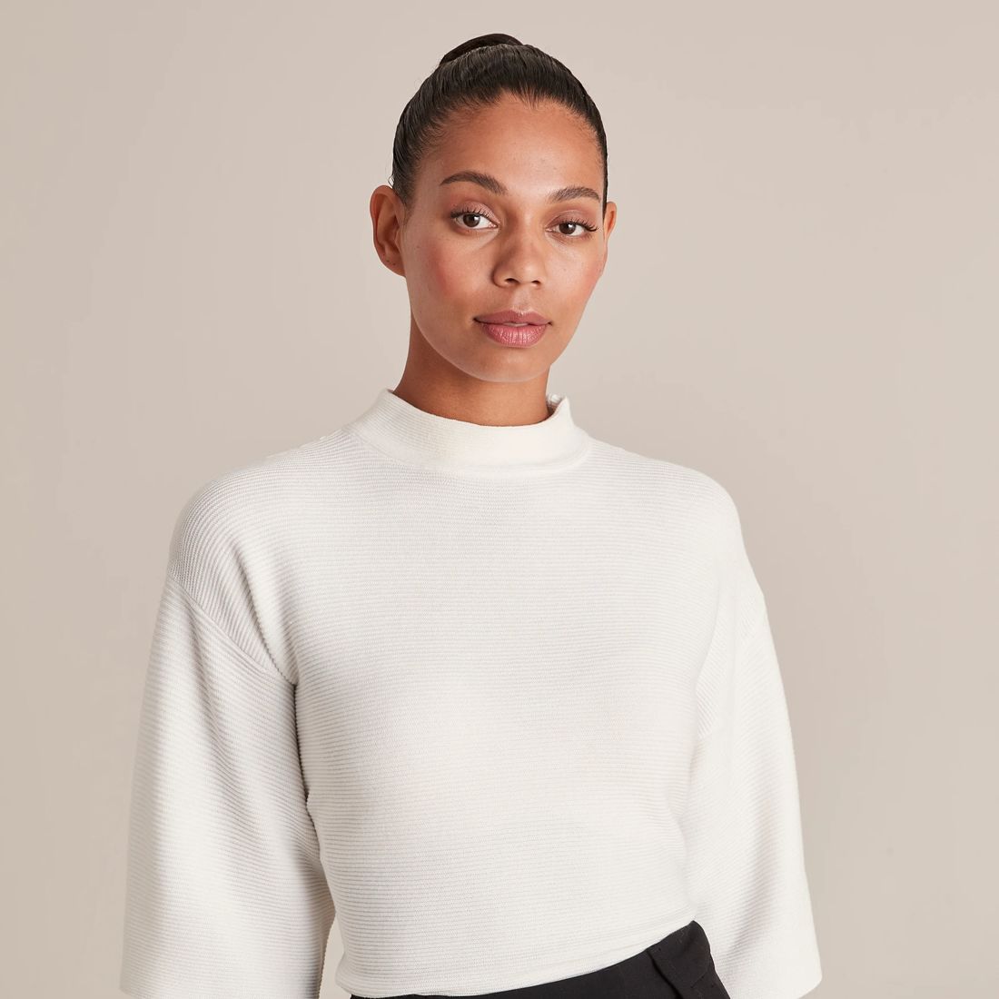 Preview Mock Neck Rib Knit Top Target Australia