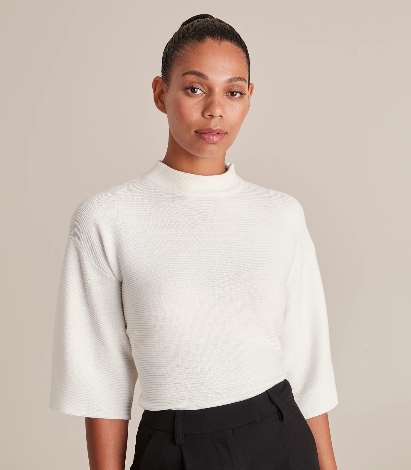 Preview Mock Neck Rib Knit Top Target Australia