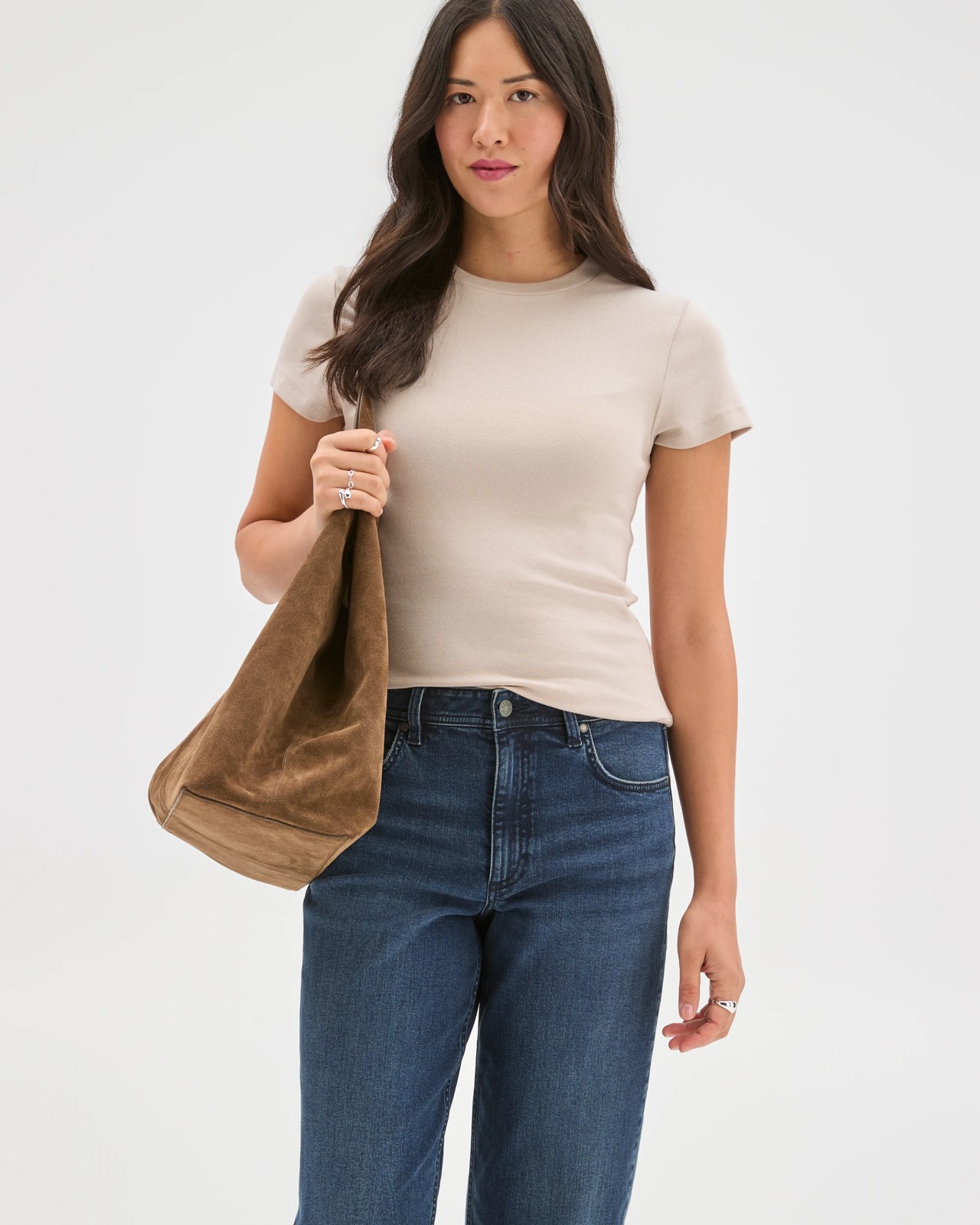 Mid Rise Courtney Girlfriend Denim Jeans 2 of 5