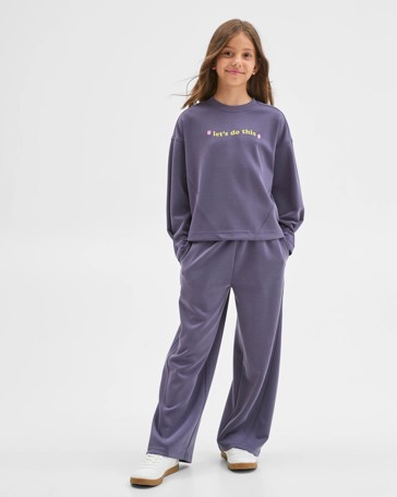 Sandwash Scuba Wide Leg Trackpants