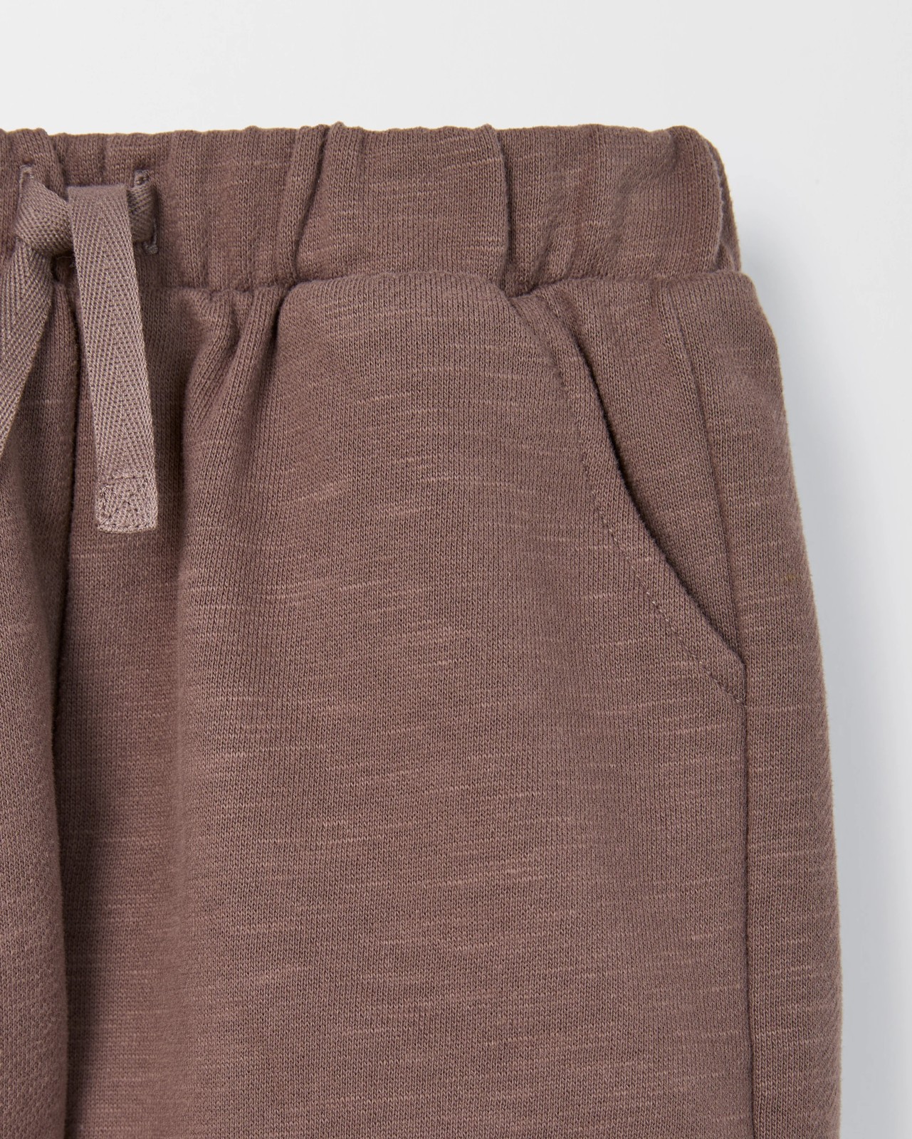 Baby Organic Cotton French Terry Shorts - Iron Brown 5 of 5