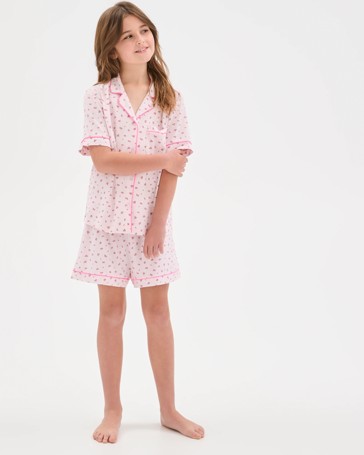 Bamboo Older Girls Button Through Pyjama Set