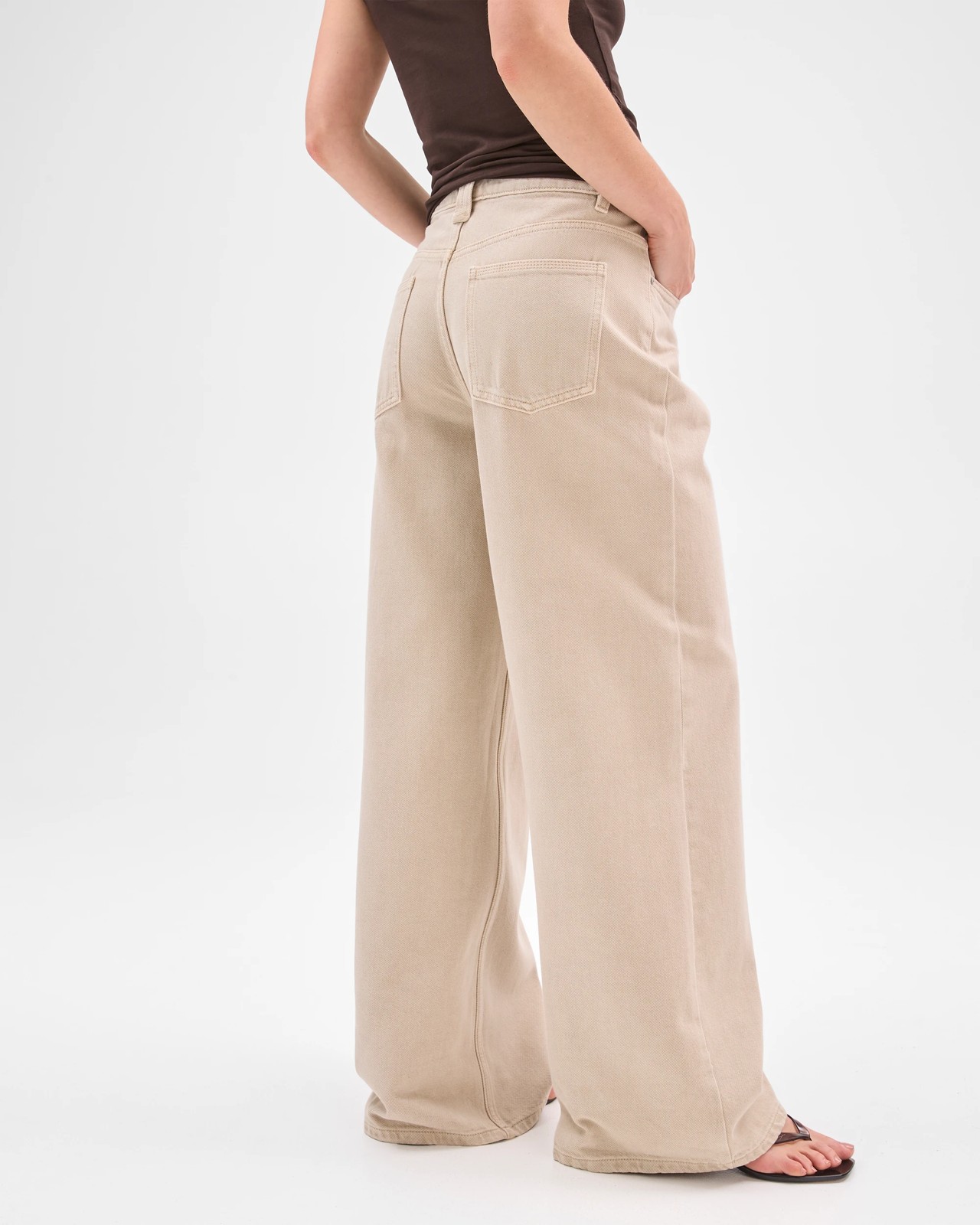 Lily Loves Australian Cotton Blend Wide Leg Denim Jeans 6 of 6