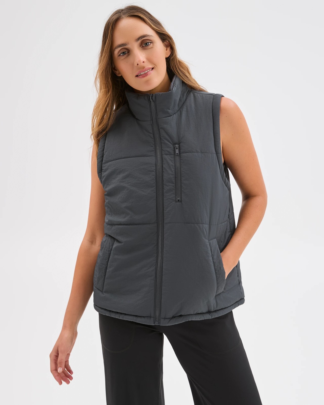 Reversible Puffer Vest - Graphite 3 of 6