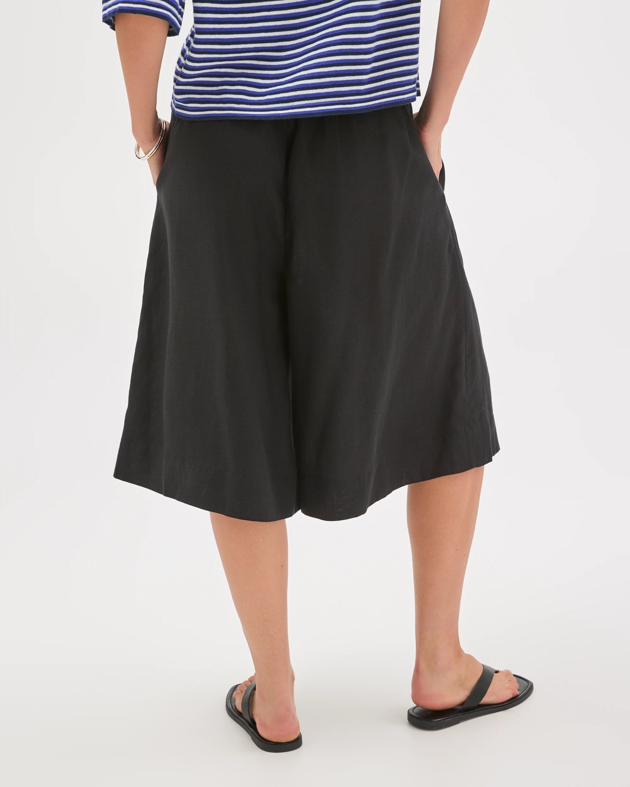 Cropped Culotte Pants - Black 6 of 6