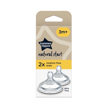 2 Pack Tommee Tippee Natural Start Medium Flow Teats