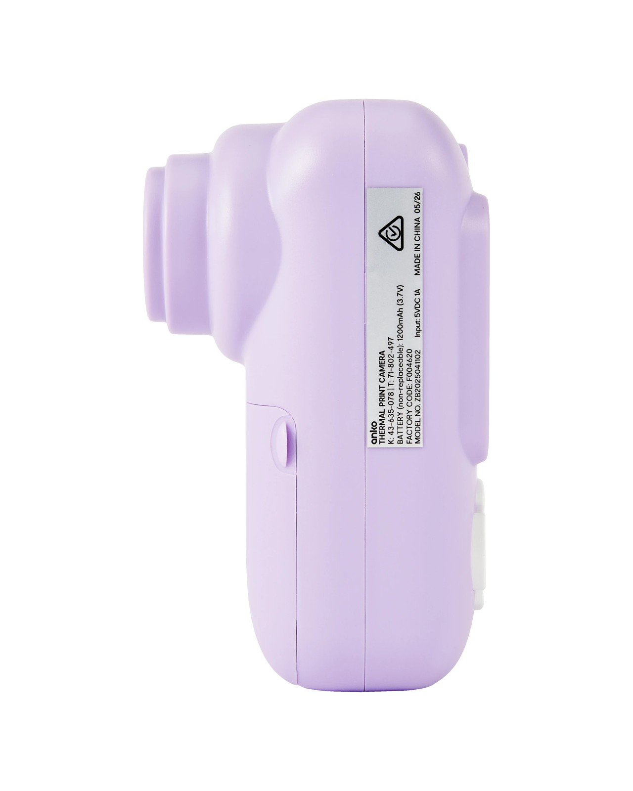 Anko Thermal Print Camera - Lilac 4 of 6