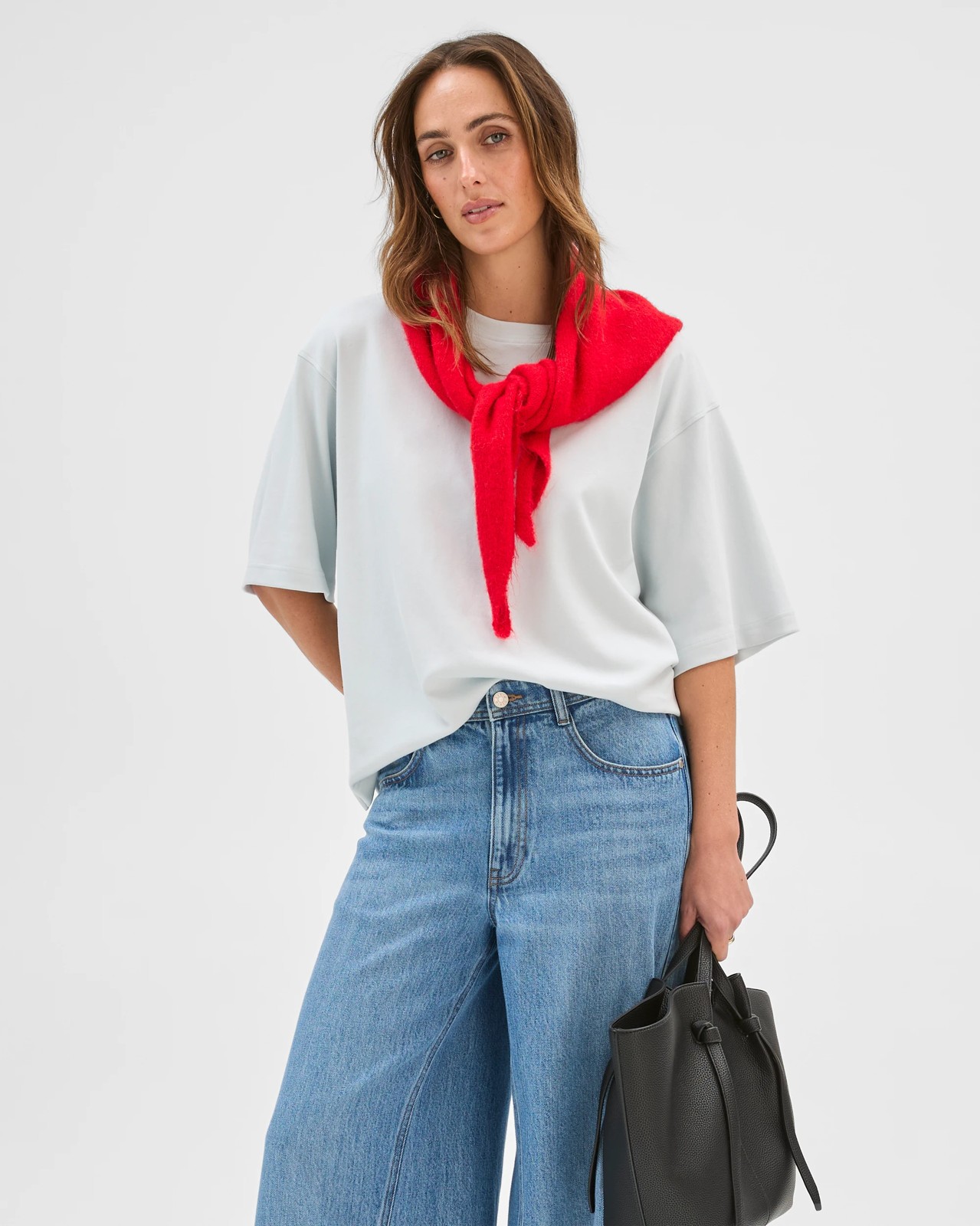 Australian Cotton Heavyweight Boxy T-Shirt - Glacier 2 of 6