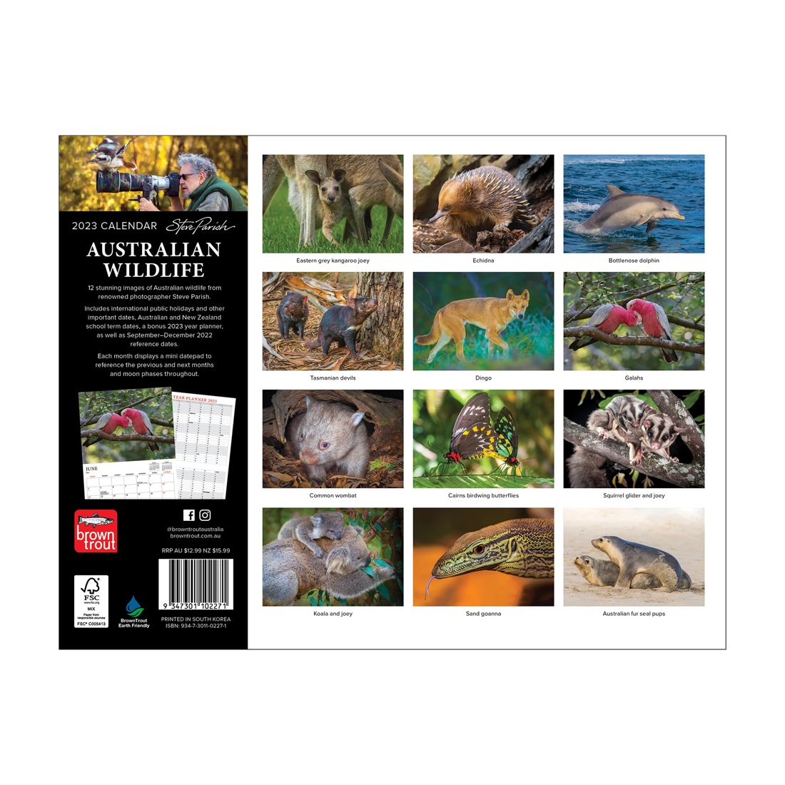 Australian Wildlife - Steve Parish 2023 Horizontal Calendar | Target