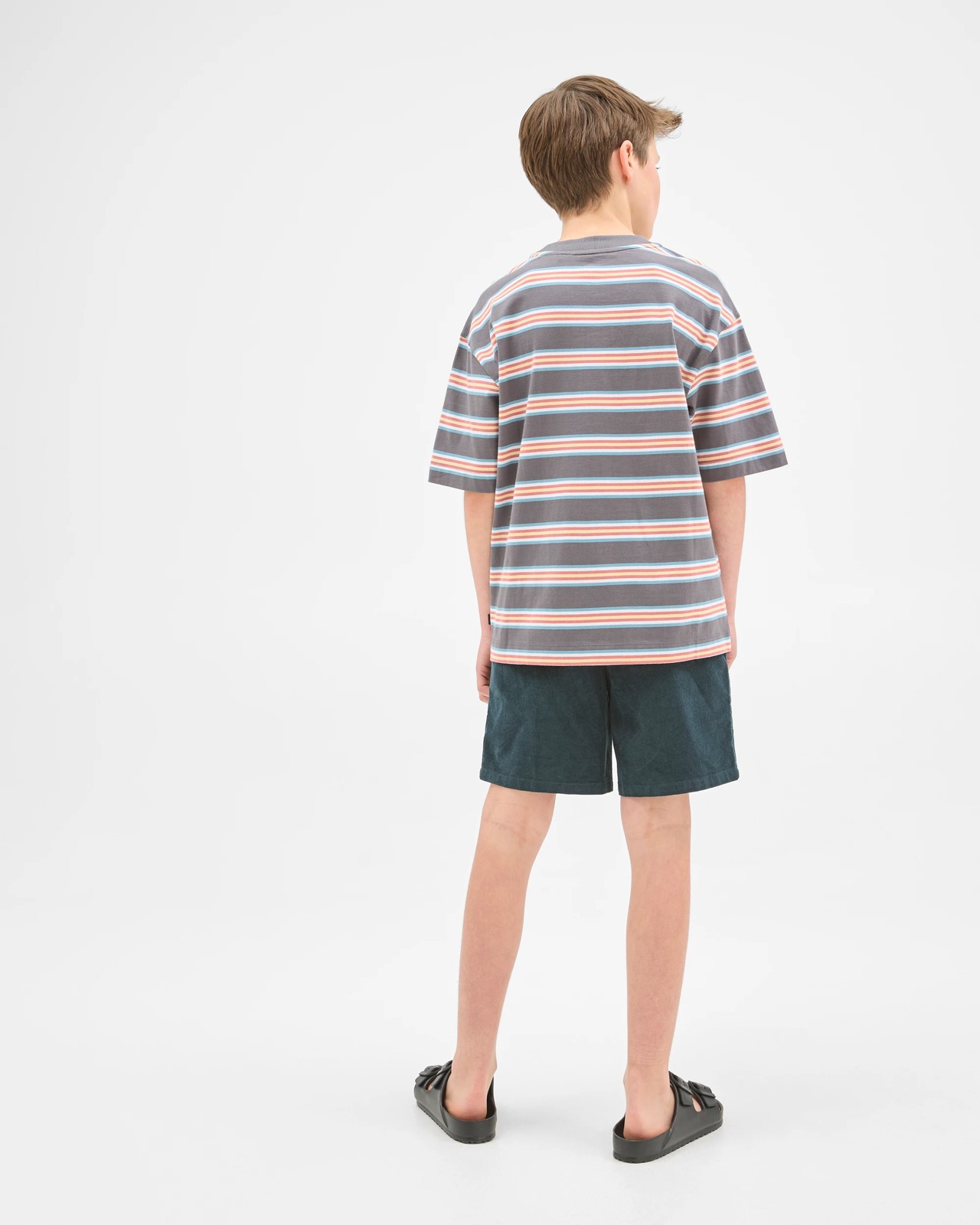 Australian Cotton Oversized Striped T-Shirt - Multi 4 of 6